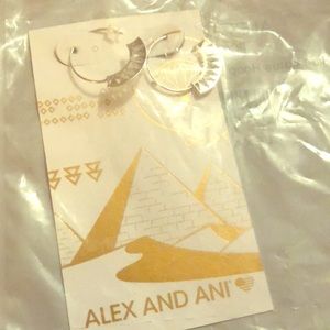 NEW Alex and Ani Hoop Earrings  - Sterling Silver